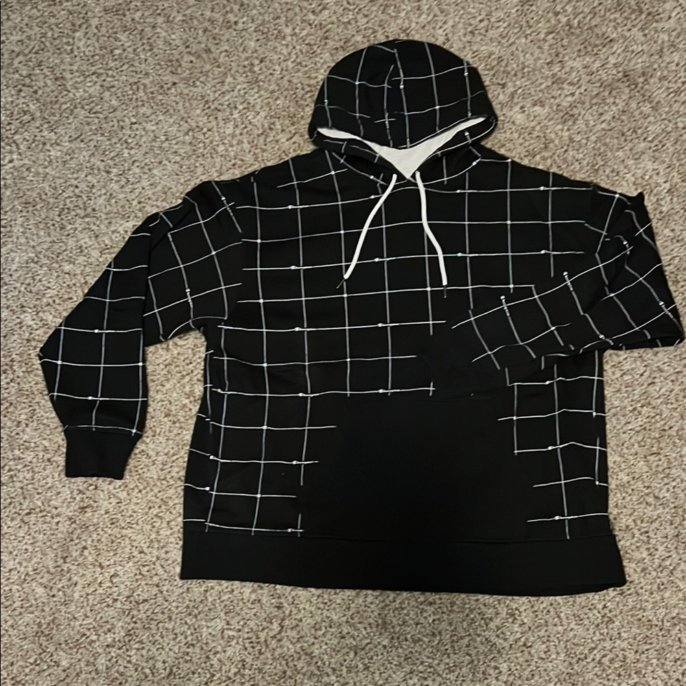 Champion Black and White Geometric Hoodie